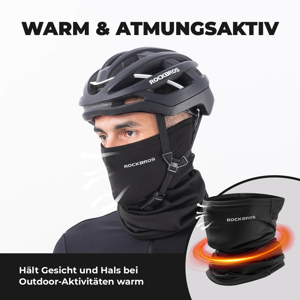 ROCKBROS Winter Halbe Balaclavas Multifunktion Atmungsaktiv Gesichtsbedeckung - ROCKBROS-EU