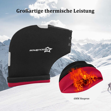 ROCKBROS Winter Lenkerstulpen Winddicht Heizung Handschuhe Schwarz - ROCKBROS-EU