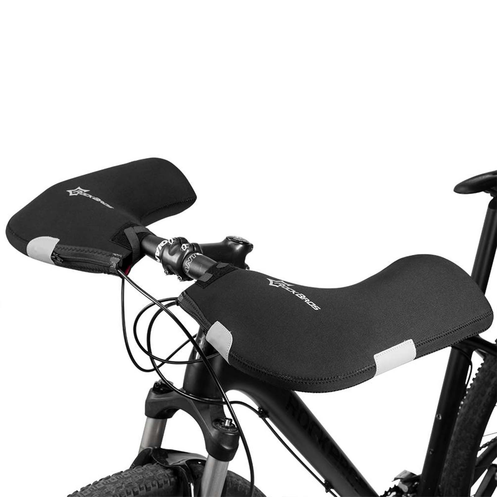 fahrradlenker wärmer ROCKBROS Winter Lenkerstulpen Winddicht Handschuhe Schwarz – ROCKBROS-DE