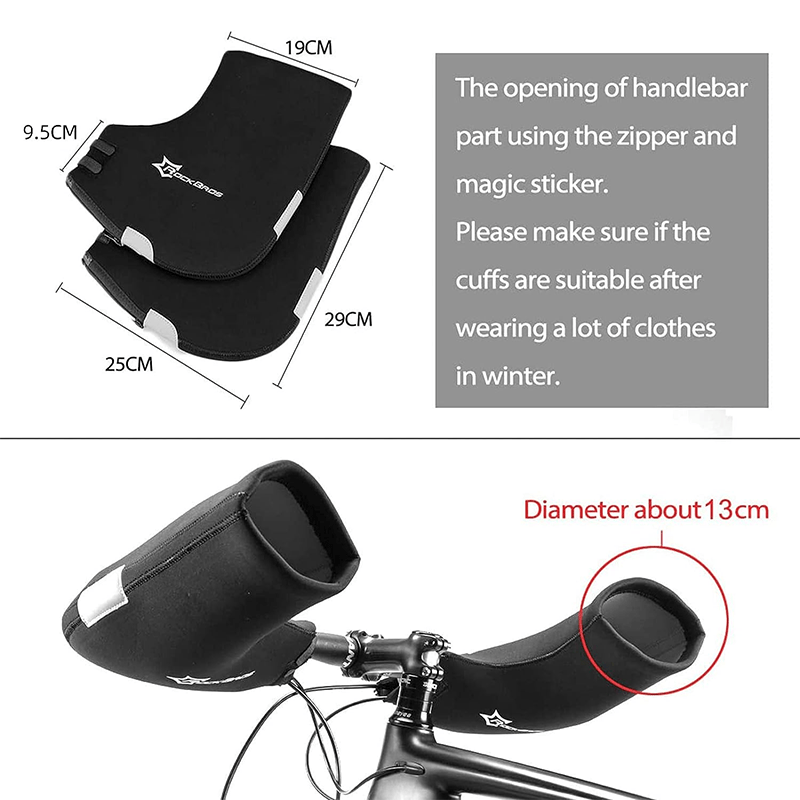 ROCKBROS Winter Lenkerstulpen Winddicht Handschuhe Schwarz – ROCKBROS-DE
