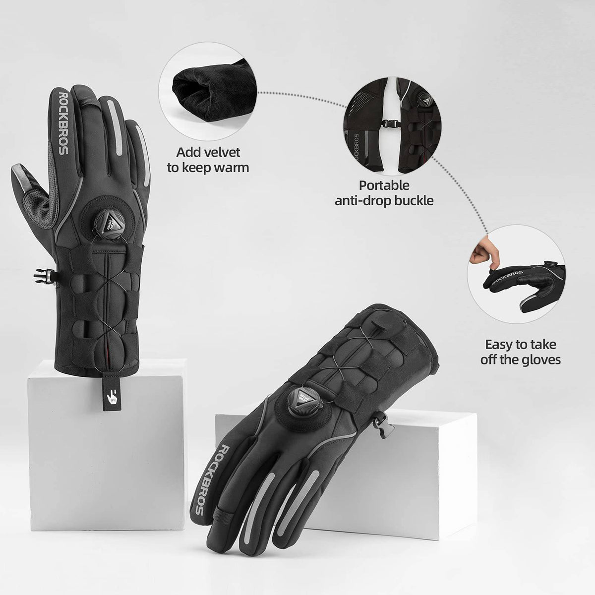 ROCKBROS Skihandschoenen Wintersport Ski Snowboard Fiets Handschoenen