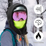 ROCKBROS Winter Skimaske Vlies Balaclava für Frauen und Männer Schwarz Grün - ROCKBROS-EU