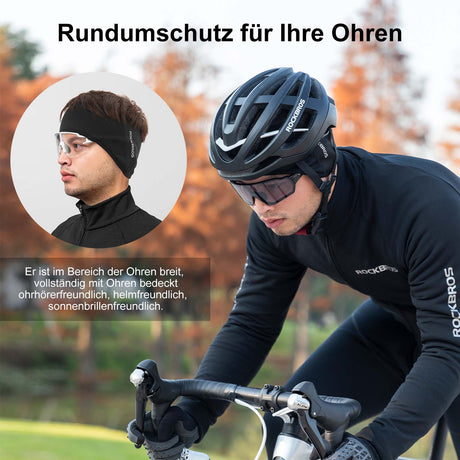 ROCKBROS Winter Thermo Radfahren Ohrwärmer Stirnbänder für Männer Frauen - ROCKBROS-EU