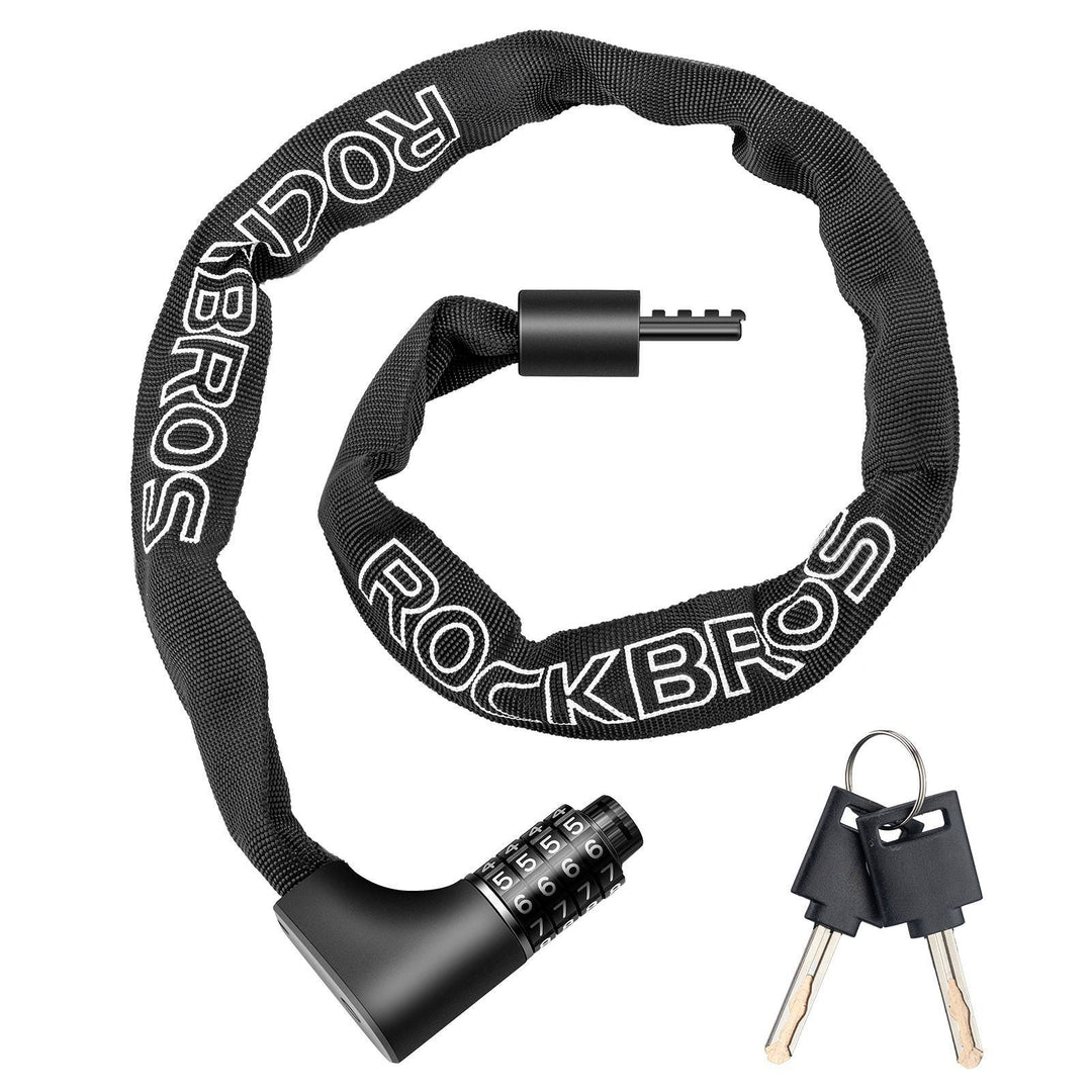 ROCKBROS combination lock with 4-digit number code, 96 cm long