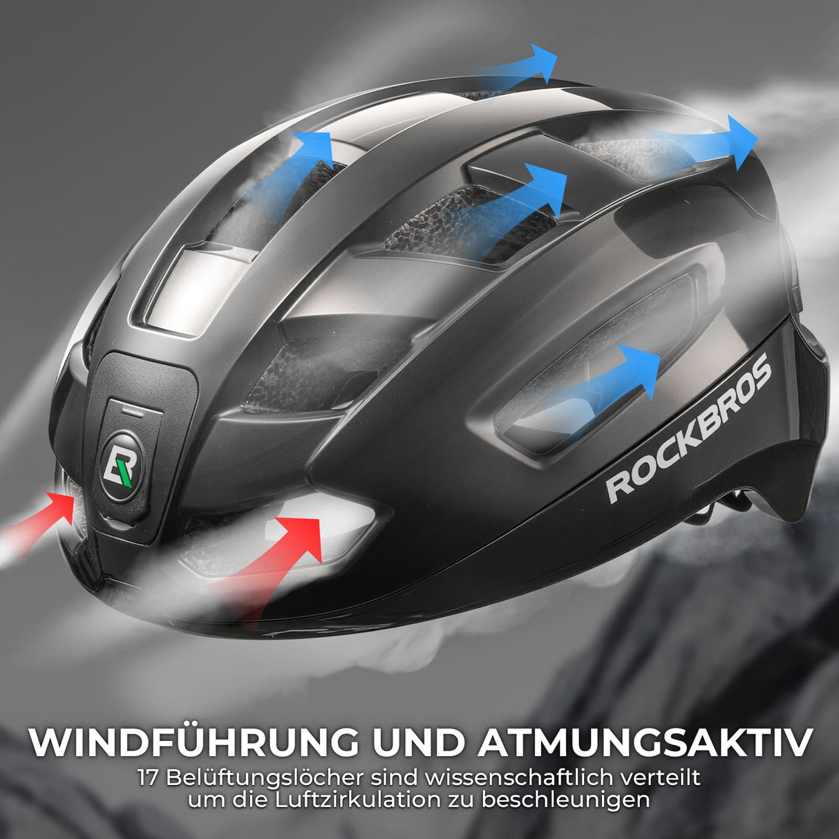 Smart Fahrradhelm mit Licht