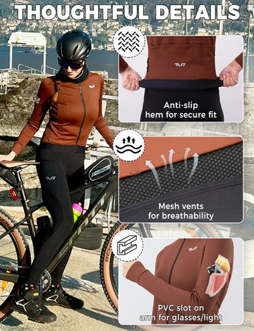 TVI Radtrikot Damen-Radsporttrikot Langarm Warm – ROCKBROS-DE