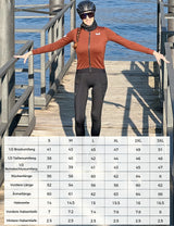 TVI Damen-Radtrikot mit langen Ärmeln – warmes und atmungsaktives Radsporttrikot