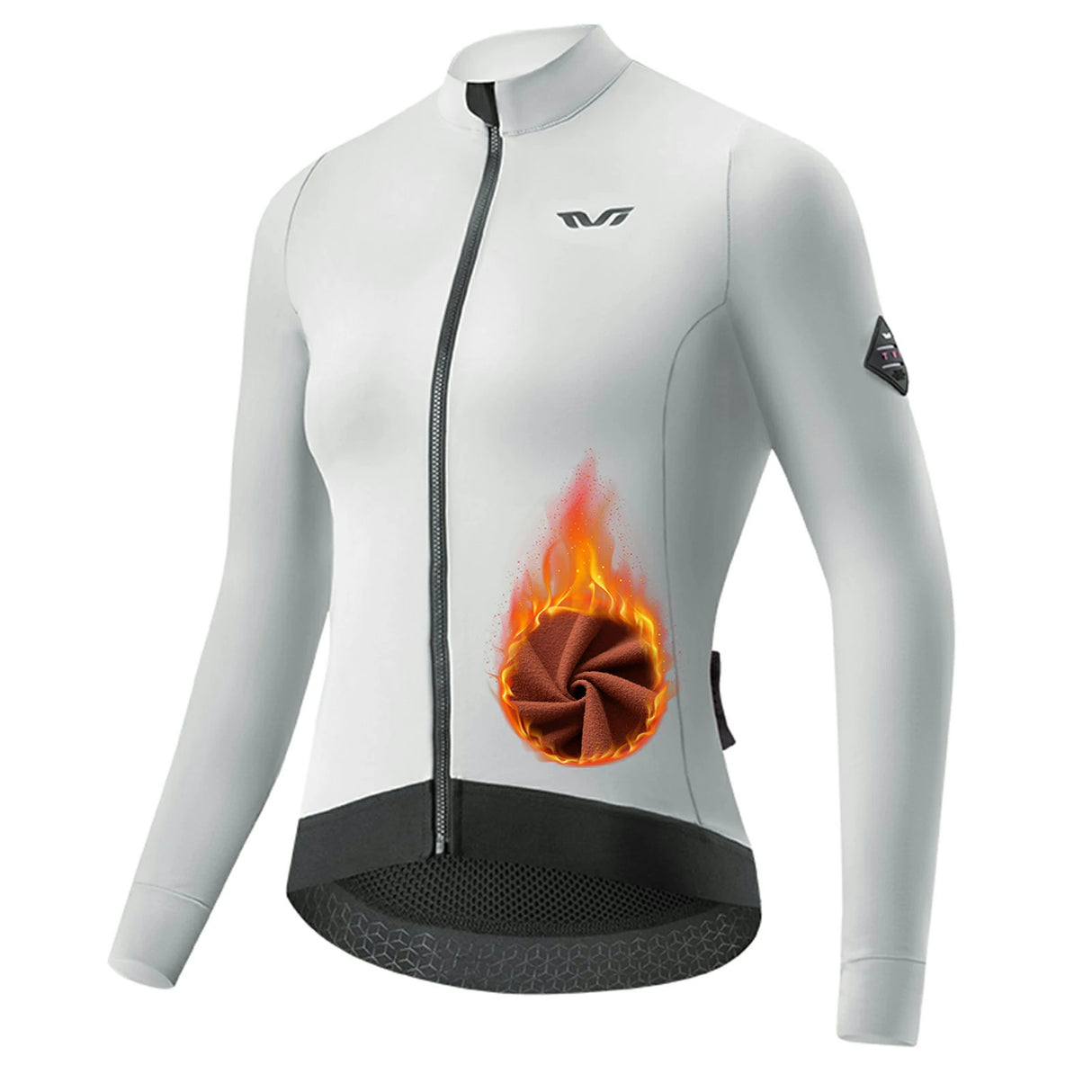 TVI Damen-Radtrikot mit langen Ärmeln – warmes und atmungsaktives Radsporttrikot