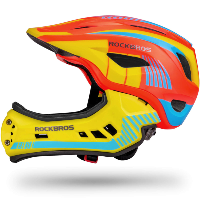 Load image into Gallery viewer, ROCKBROS children&#39;s helmet integrated bicycle helmet with removable chin guard
