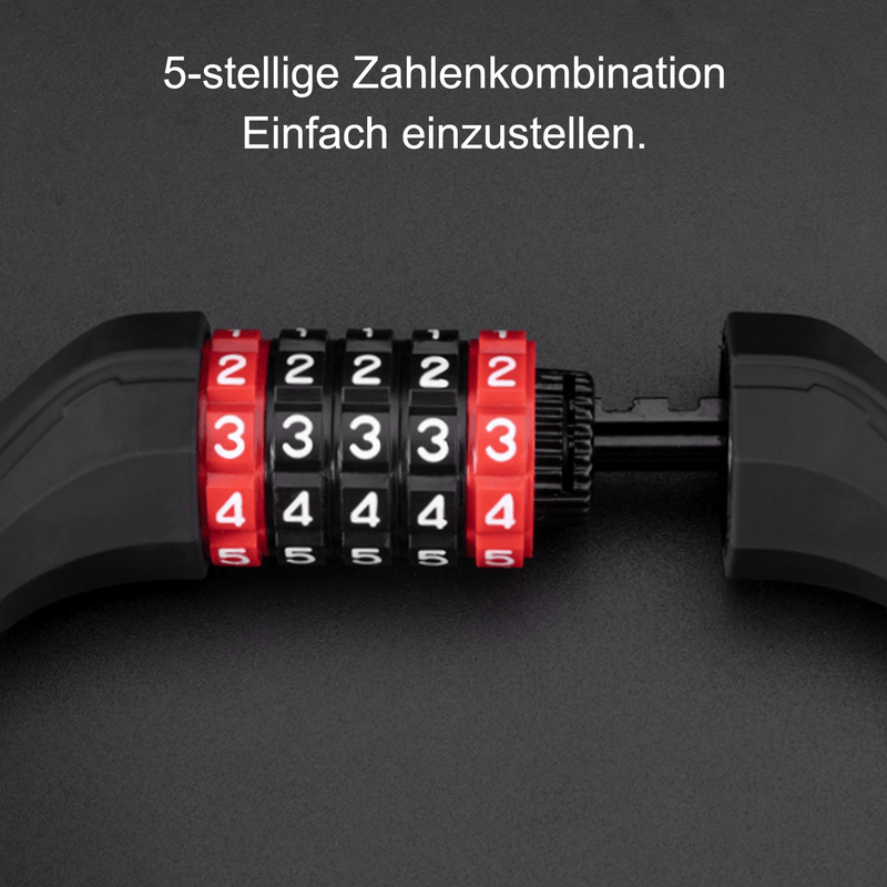 Chargez l&#39;image dans la visionneuse de la galerie, ROCKBROS Fahrradschloss mit 5-stelligem Zahlencode aus PVC und Stahl

