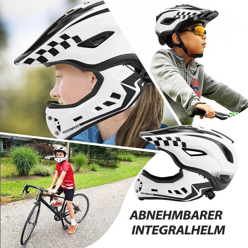Cargue la imagen en el visor de la galería, ROCKBROS Downhill Helm Kind Fahrrad Kinderhelm
