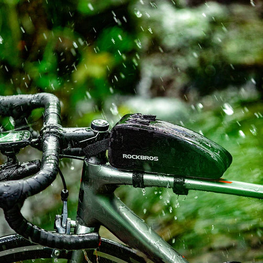 ROCKBROS bicycle frame bag waterproof dustproof black 1L/1.6L