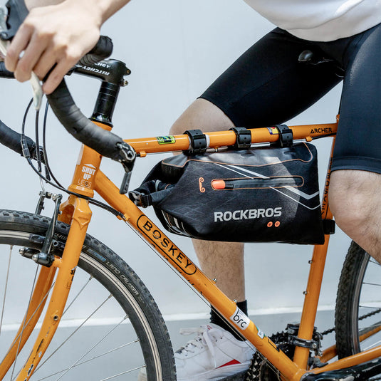 ROCKBROS bicycle frame bag waterproof triangle bag 3.5L black