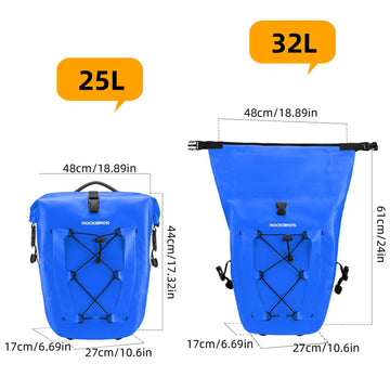 fahrradtasche gepäckträger haibike ROCKBROS Gepäckträgertasche 25L-32L 100 % wasserdicht mit Tragegriff – ROCKBROS-DE