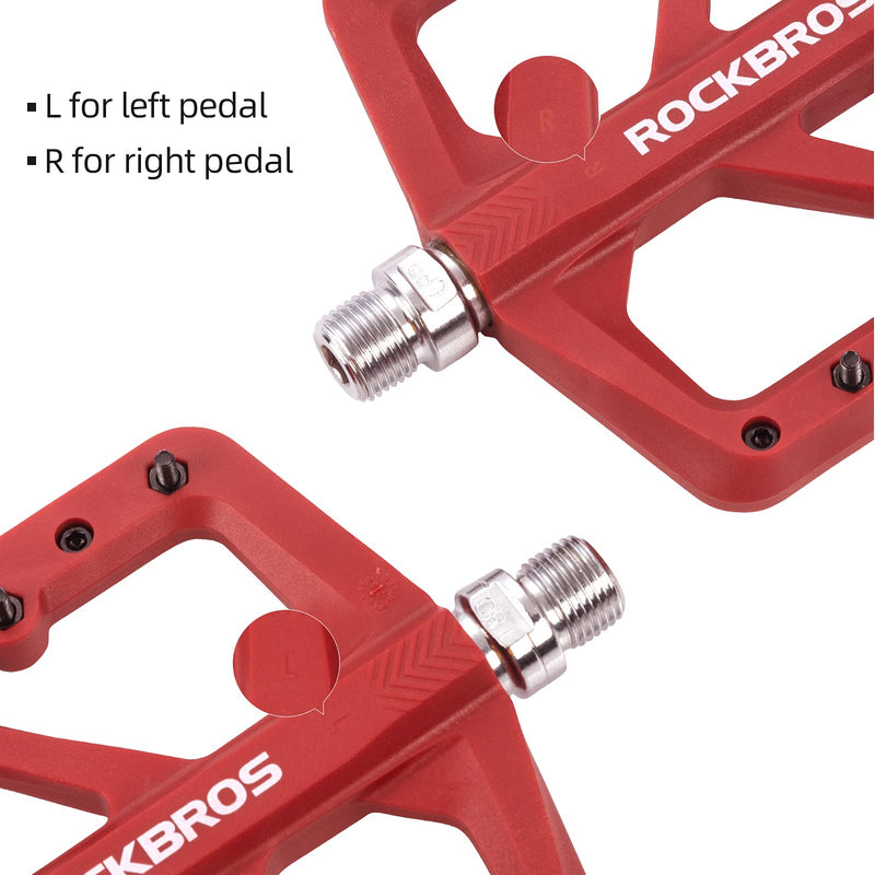 Load image into Gallery viewer, ROCKBROS Fahrrad Pedale Nylon Flatpedale Rot
