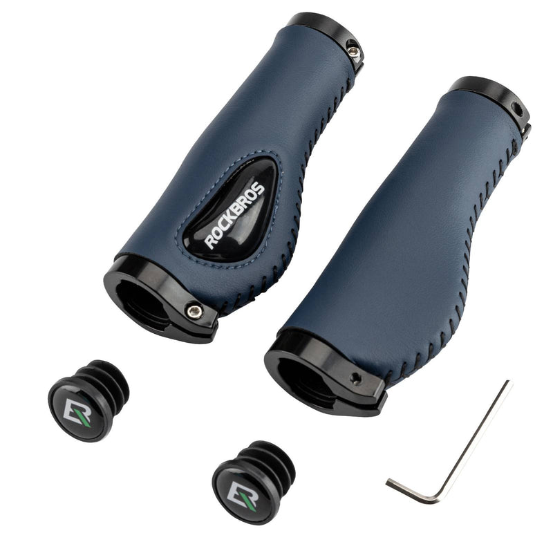 Load image into Gallery viewer, ROCKBROS bicycle grips leather grips for handlebars with a diameter of 22.2 mm
